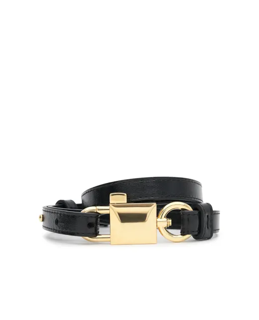 Dolce&Gabbana Ремінь із телячої шкіри - Артикул: BE1673-AZ000