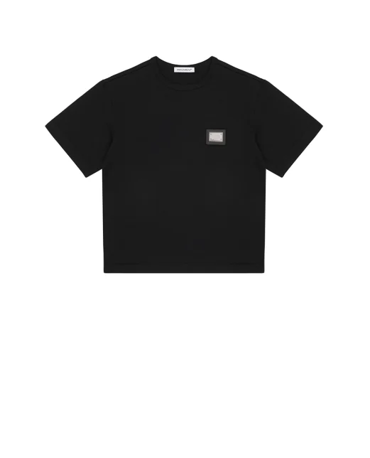 Dolce&Gabbana Детская футболка с логотипом - Артикул: L4JT7T-G7P1T-S