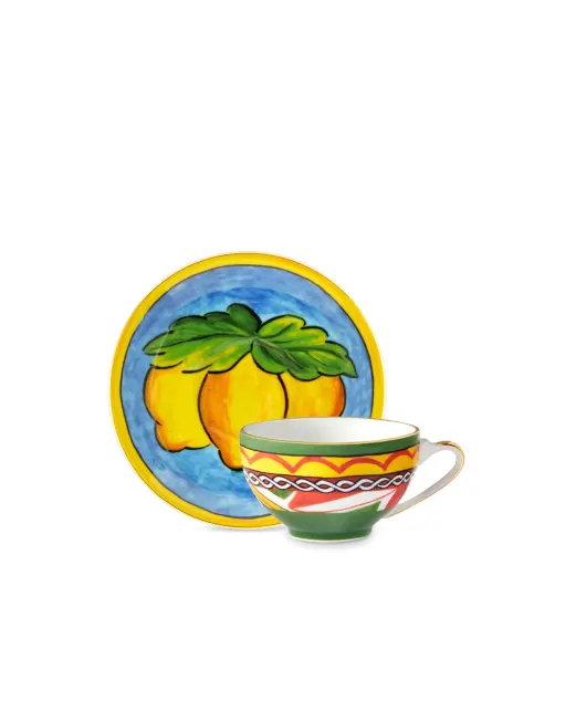 Dolce&Gabbana Кавова чашка з блюдцем із порцеляни - Артикул: TC0100-TCA16