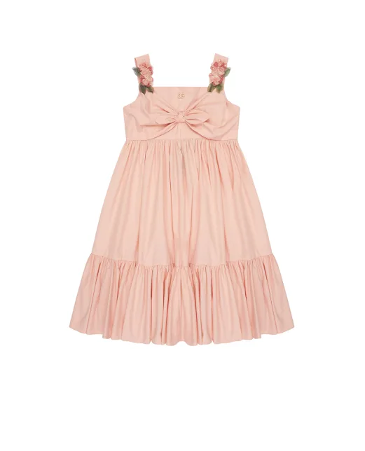Dolce&Gabbana Детское платье с цветочными аппликациями - Артикул: L53DN1-FU5V2-B