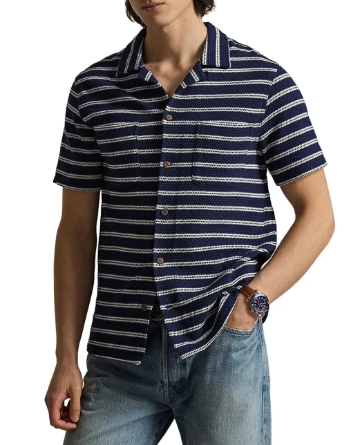 Polo Ralph Lauren Рубашка в полоску с коротким рукавом - Артикул: 710A13005002