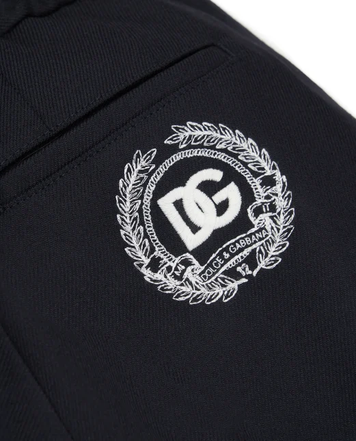 Dolce&Gabbana Детские брюки из шерсти с вышивкой - Артикул: L44P92-FU28G-B