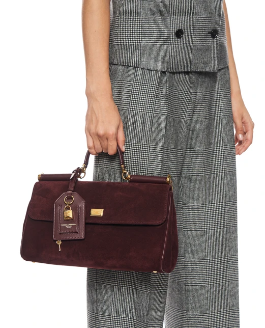 Dolce&Gabbana Сумка My Sicily Medium из телячьей замши - Артикул: BB7782-BO903
