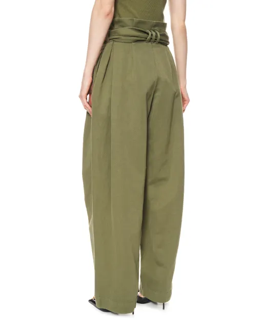 Balmain Штани з бавовни та льону - Артикул: GF0PQ285CG64