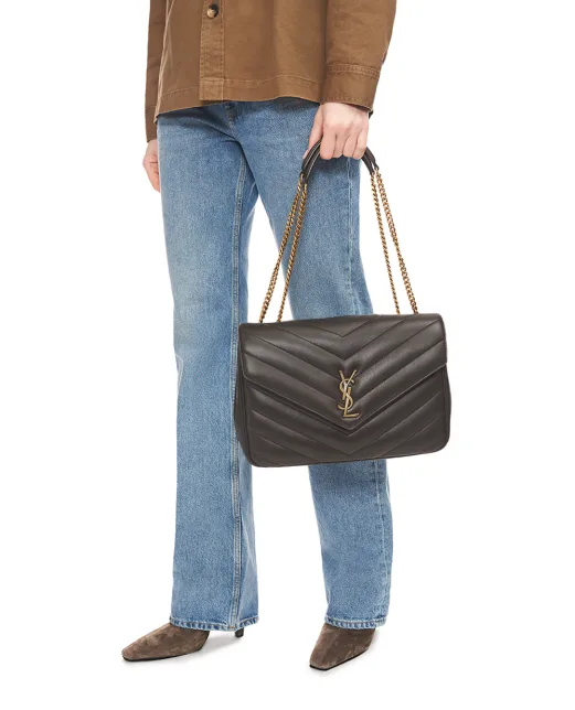 Saint Laurent Сумка Loulou Large із овечої шкіри - Артикул: 803541-AAEAX
