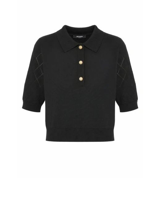 Balmain Поло з вовни - Артикул: HF1GB040KJ99