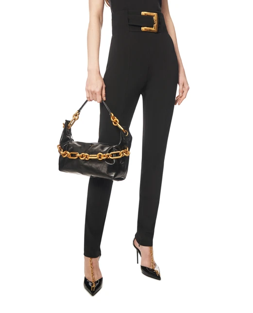 Balmain Еластичні штани з поясом - Артикул: GF1PL024JL05