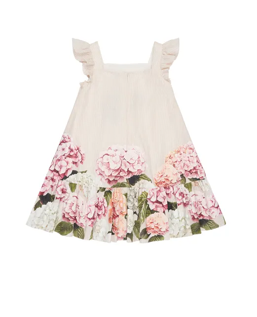 Dolce&Gabbana Детское платье с принтом в виде гортензий - Артикул: L54DN6-FI5NR-B