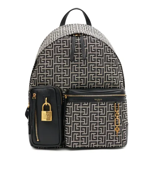 Balmain Рюкзак Pulse с монограммой и жаккардовым узором - Артикул: GM1GE276TJOL