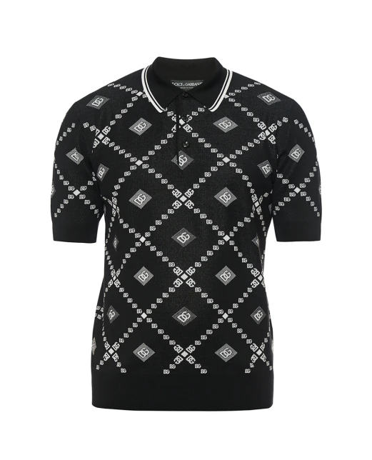 Dolce&Gabbana Джемпер-поло из шерсти и шелка - Артикул: GXZ02T-JGMA7