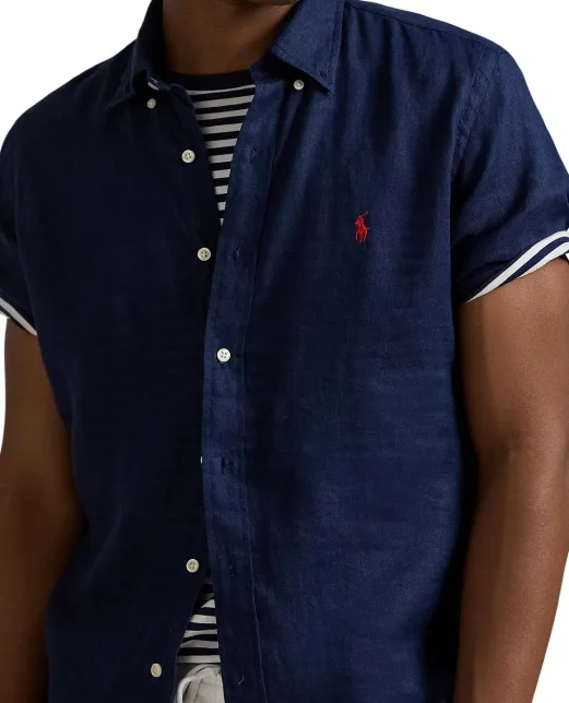 Polo Ralph Lauren Сорочка з коротким рукавом з льону - Артикул: 710968912001