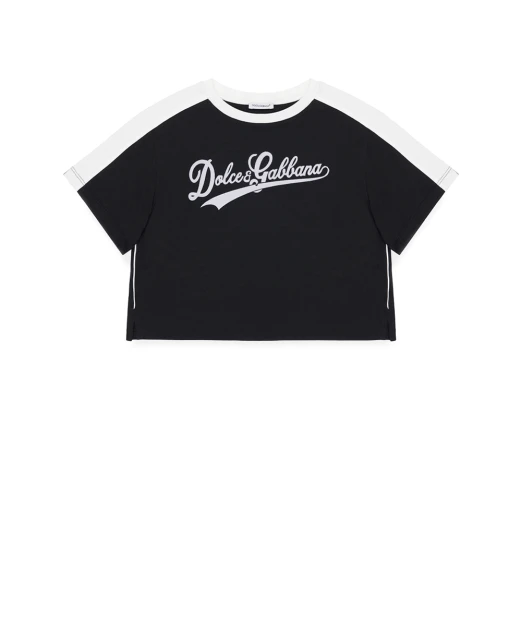 Dolce&Gabbana Дитяча футболка з принтом - Артикул: L5JTQG-G7PWI-B