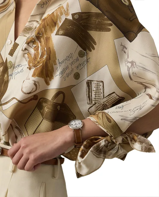 Ralph Lauren Collection Блузка из шелка с принтом Karen Diary - Артикул: 290P00352001