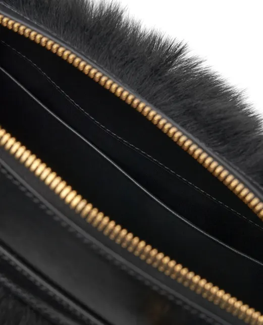 Dolce&Gabbana Сумка-тоут Vittoria из телячьей кожи и меха овчины - Артикул: BB7844-AX911