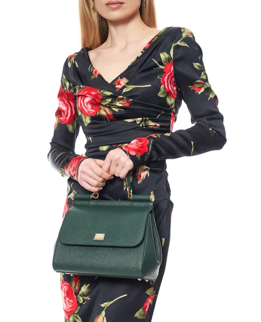 Dolce&Gabbana Сумка Sicily Large из телячьей кожи - Артикул: BB6002-B1001