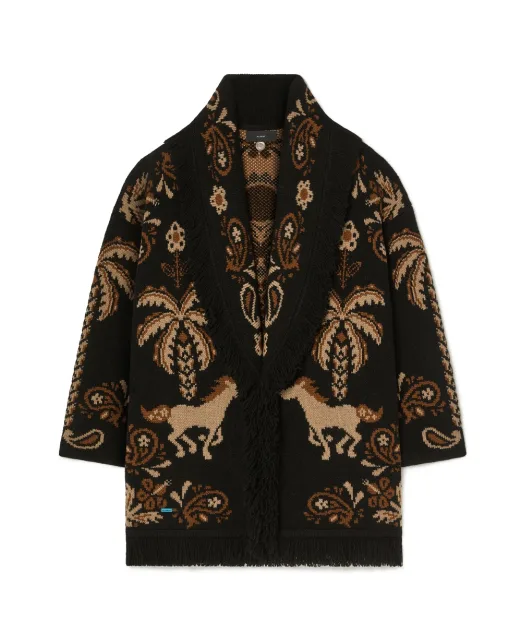 Alanui Кардиган Island Roots Foulard з кашеміру, вовни та бавовни - Артикул: LWHB064E26KNI0031061