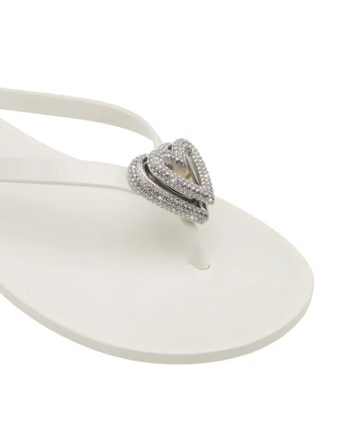Mach&Mach Шльопанці Double Heart - Артикул: SS26-S0888-05-GUM-WHT