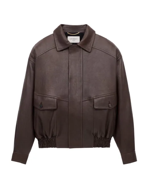 Saint Laurent Бомбер из овечьей кожи - Артикул: 842948-YCNF2