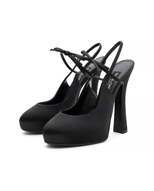 Dolce&Gabbana Слінгбеки з атласу - Артикул: CG0930-AE547