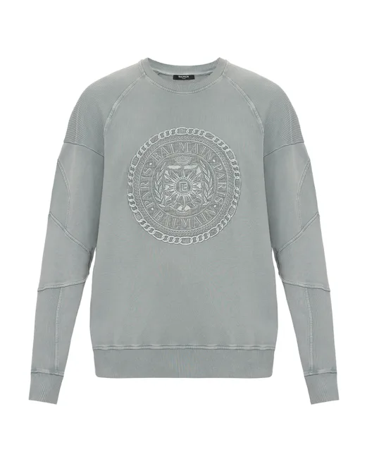 Balmain Свитшот Médaille с вышивкой - Артикул: FH1JS013BD08