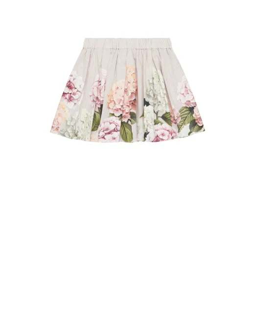 Dolce&Gabbana Детская юбка с принтом в виде гортензий - Артикул: L55I63-FI5NR-S