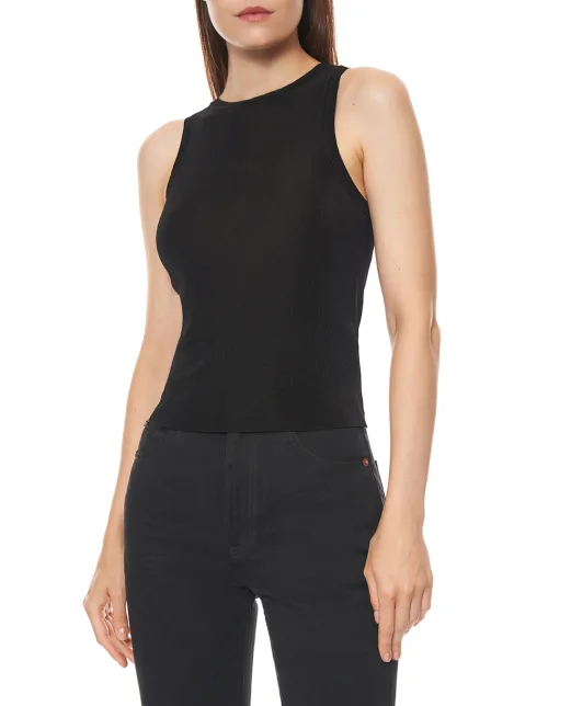 Saint Laurent Майка з ребристою в'язкою - Артикул: 863133-Y77IR