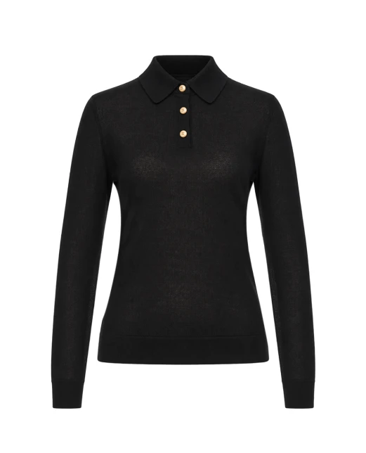 Dolce&Gabbana Поло с длинным рукавом из кашемира - Артикул: FXZ59T-JBW24