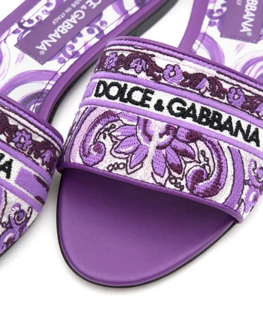 Dolce&Gabbana Мюли с вышивкой - Артикул: CQ0571-AV804