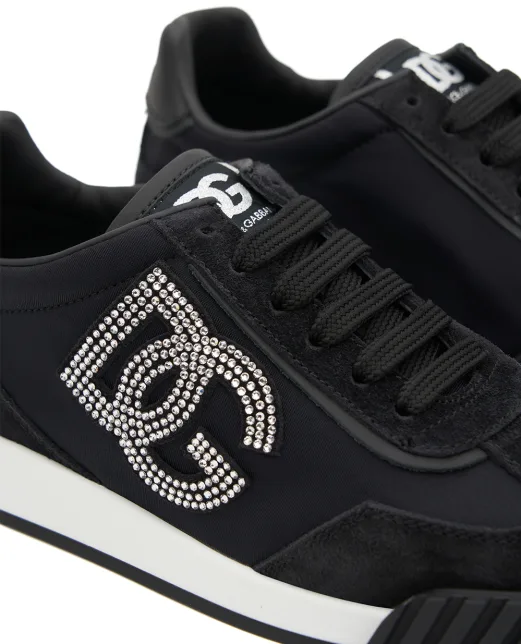 Dolce&Gabbana Детские кроссовки DG Athletic из телячьей замши - Артикул: D11450-A0680-M