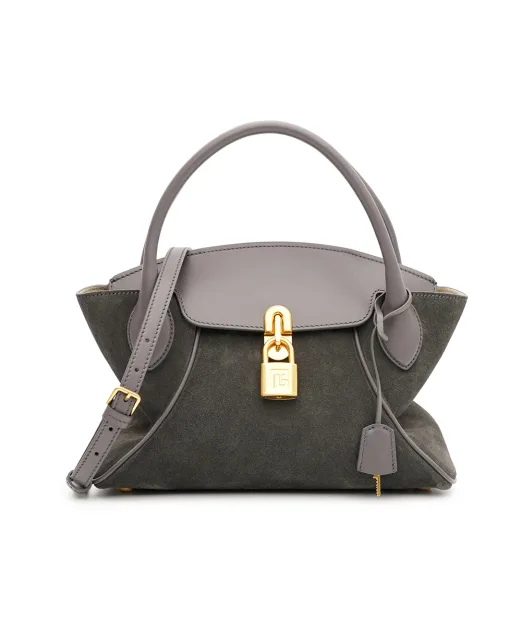 Balmain Сумка Pulse Day Small із телячої замші - Артикул: HN1DA067LTXC