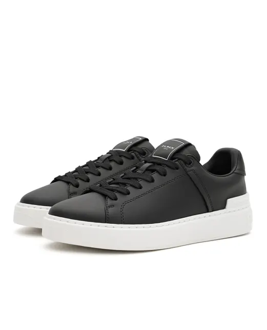 Balmain Кроссовки B-Court из телячьей кожи - Артикул: GN1VI690LVTR