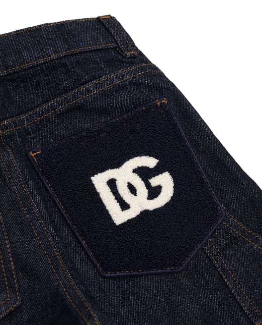 Dolce&Gabbana Детские джинсы с нашивкой логотипа - Артикул: L45P27-LDD78-S