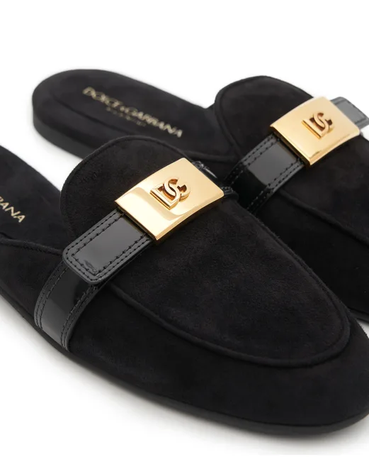 Dolce&Gabbana Мюли из замши и кожи - Артикул: CI0231-A3S71