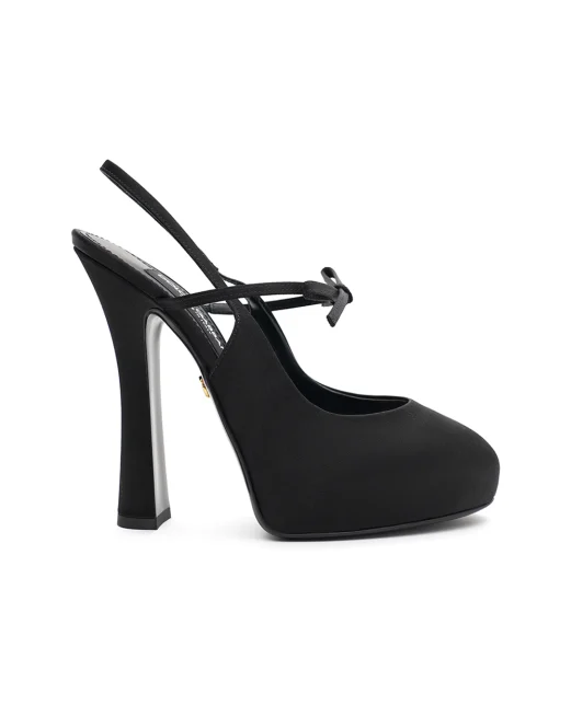 Dolce&Gabbana Слінгбеки з атласу - Артикул: CG0930-AE547