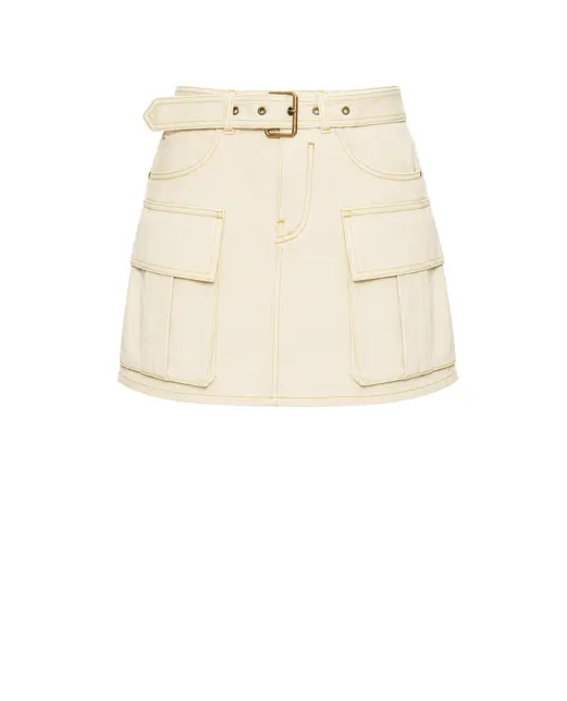 Balmain Джинсова спідниця-карго - Артикул: GF0LBB21DG22