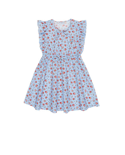 Dolce&Gabbana Детское платье из муслина в цветочном принте - Артикул: L54DR7-HS5UP-B