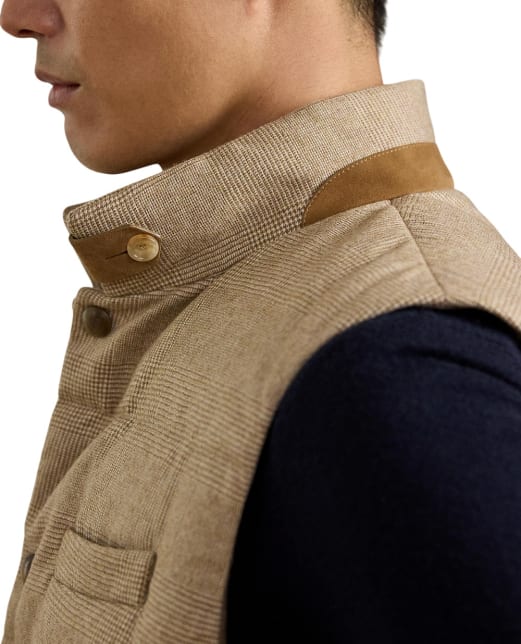 Ralph Lauren Purple Label Жилет Whitwell Plaid з вовни - Артикул: 790P07898001
