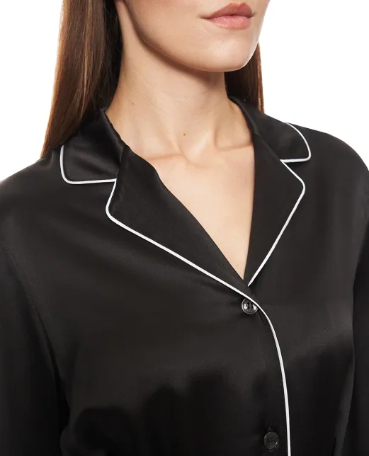 Dolce&Gabbana Пижамная рубашка из шёлка (костюм) - Артикул: F5N53T-FU1AU