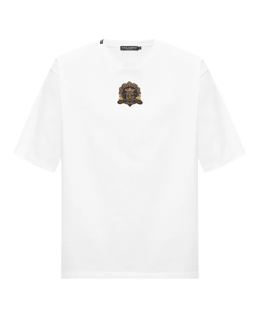 Dolce&Gabbana Футболка с нашивкой логотипа - Артикул: G8PB8Z-G7PXU