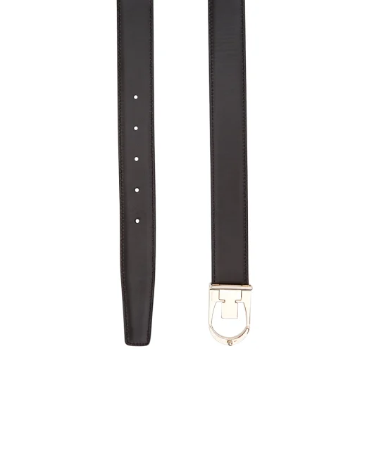 Saint Laurent Двухсторонний кожаный ремень - Артикул: 828728-AAEX8