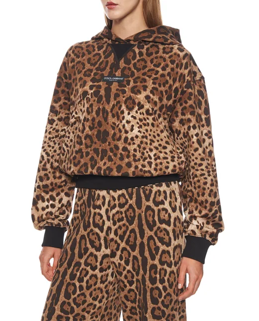 Dolce&Gabbana Худи в леопардовом принте (костюм) - Артикул: F9U48T-FS785
