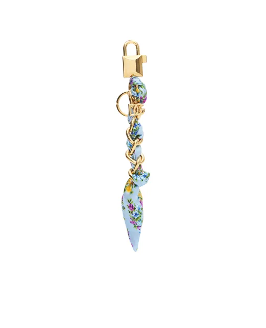 Dolce&Gabbana Брелок из сатина в цветочный принт - Артикул: BI3461-A0241