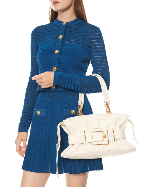 Balmain Сумка Anthem із телячої шкіри - Артикул: HN1DB035LSA6