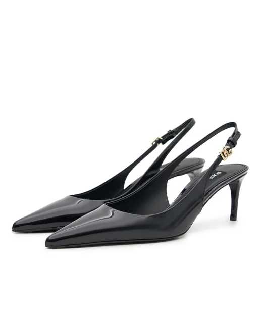 Dolce&Gabbana Слингбэки из лакированной кожи - Артикул: CG0773-A1471