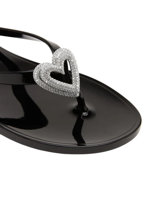 Mach&Mach Шльопанці Double Heart - Артикул: SS26-S0888-05-GUM-BLK