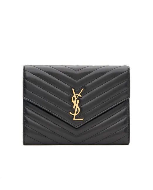 Saint Laurent Кожаный клатч Cassandre - Артикул: 759533-AAA44