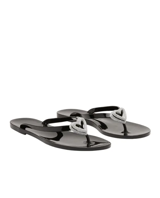 Mach&Mach Шльопанці Double Heart - Артикул: SS26-S0888-05-GUM-BLK