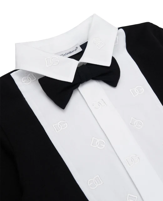 Dolce&Gabbana Дитячий боді з вишитою метеликом - Артикул: L11O85-G7P2A