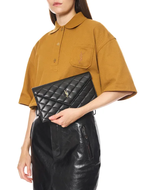 Saint Laurent Сумка-клатч PARIS з овечої шкіри - Артикул: 869533-1EL07