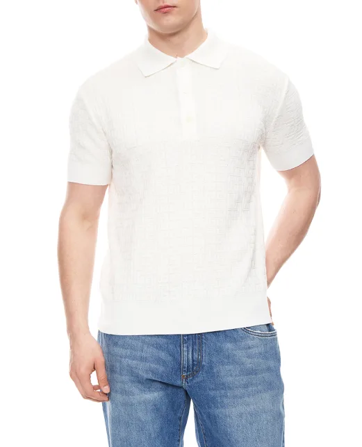 Balmain Поло из шерсти и льна - Артикул: GH1GB044KI03